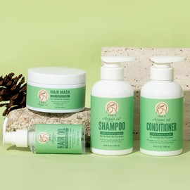 ZAID II Natural Argan Oil - 4 Step Hair Care Set for All Hair Types, Unscented, Liquid, Unisex-Adults