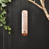 MAISONICA 30cm Copper Plated Garden Wall Thermometer Temperature Gauge