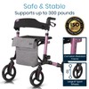 Vive Mobility Rollator Walker - Folding 4 Wheel Medical Rolling