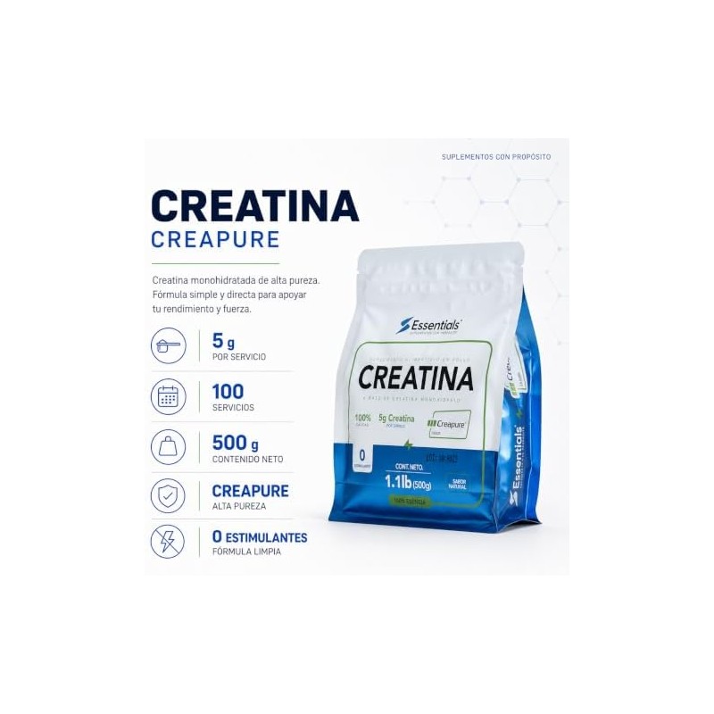 Essentials Innovation Creatina monohidratada Creapure (500)