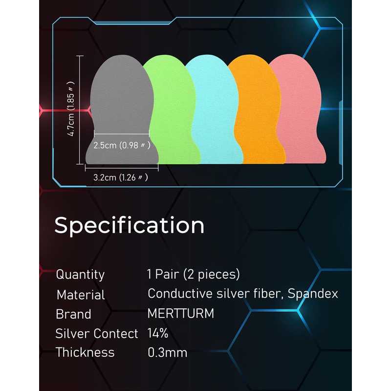 MERTTURM [2023 Updated Finger Sleeves for Gaming, Anti-Sweat, Precision Touch