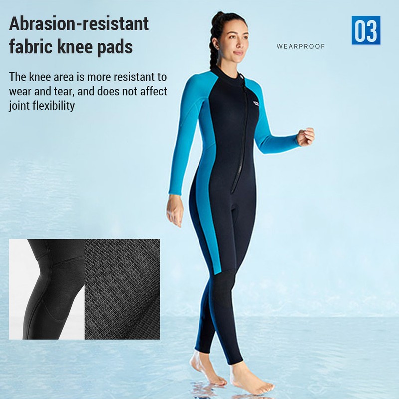 Women 3mm Neoprene Wetsuits Adult One Piece Full Body Long