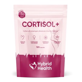 Hybrid Health Cortisol Reducing Supplements - 2 Months Supply, 9-in-1 Cortisol Support & Hormone Balance for Women Formula, with Ashwagandha, Rhodiola, L-Theanine, Phosphatidylserine, 120 Capsules