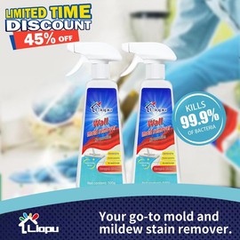 [Liapu]Highly Instant Mold and MildewStain Remover Spray  - Prevents Mould Regrowth. Household cleaner kitchen - Color: 2 PC