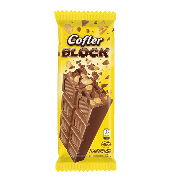 Cofler Block Large 170 Milk Chocolate with Peanuts, 170 g / 6 oz