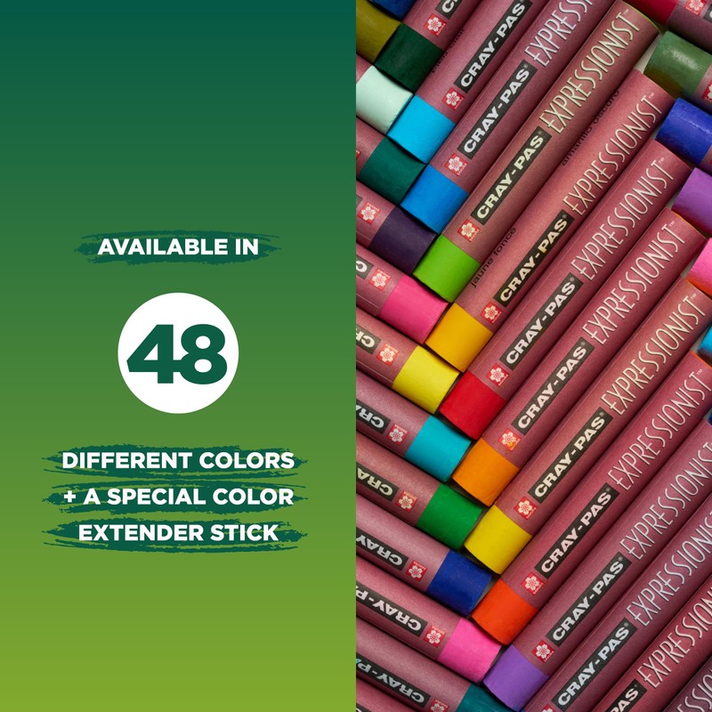 SAKURA XLP50 50-Piece Cray-Pas Expressionist Oil Pastel Set, Assorted Color