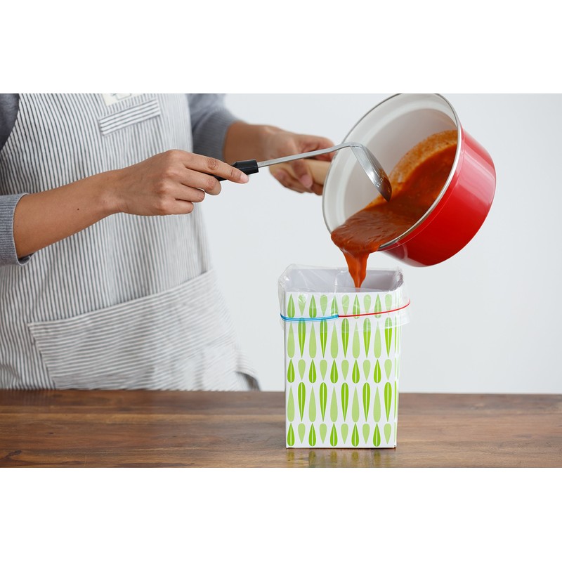 fo-raru (ForAll) Zippered Storage Bags Holder Drop, Green Large Size: