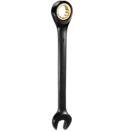 sourcing map Ratcheting Spanner 16mm Metric Open End Wrench 72-Teeth CR-V Steel 12 Point Nickel Plated Combination Ratchet Wrench for Fasteners Nut Bolt