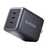 Elecom EC-AC113100BK Charger, 100 W, 3 Ports, Type-C USB, PD