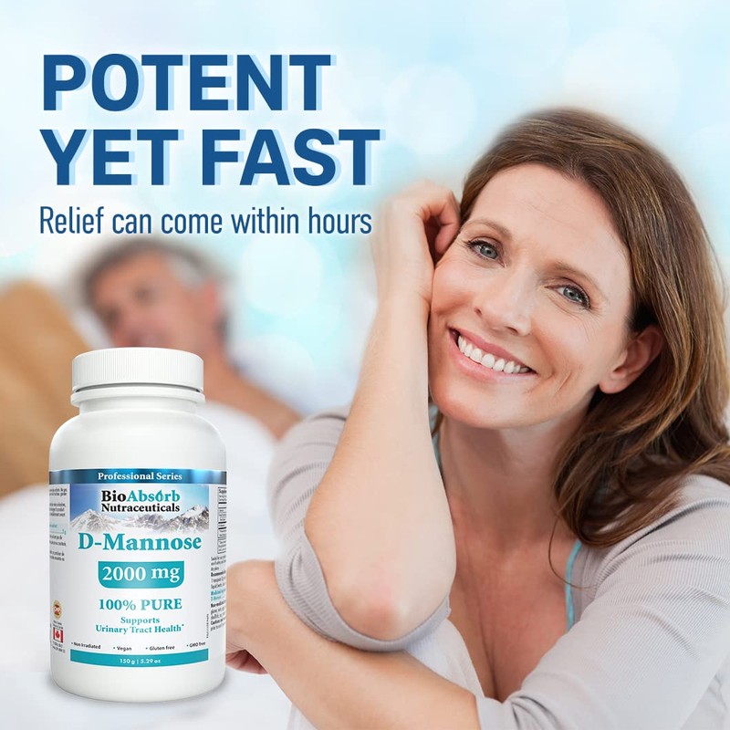 D-Mannose Powder. 2000 mg Per Serving. 75-Day Supply of 100%