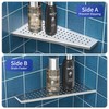 Bernkot Corner Shower Shelf 2PCS, Trapezoid Shaped Bathroom Shelves 12''