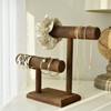 Ikee Design 2 Tier Wooden Jewelry Bracelet Watch Display Tower,