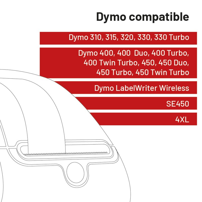 LabelTrade Compatible / Replacement for Dymo 99012 36 x 89