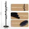 LOZABEE Modern Metal Coat Rack Stand with Natural Marble Base,