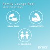 INTEX Swim Center Inflatable Family Lounge Pool: Built-In Bench –