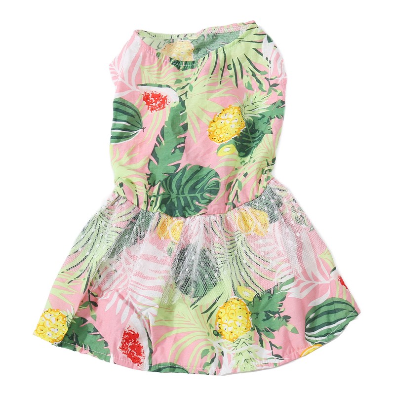 Dog Dress Romantic Classic Leaf Pattern Soft Comfortable Doggie Princess