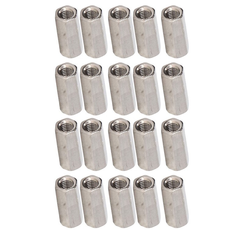 20Pcs Hex Coupling Nut 304 Stainless Steel Rust Proof Female