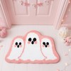 Drydiet Coquette Pink Ghost Bath Mat 16" x 24" Halloween
