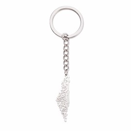 Amaxer Israel Palestine Map Necklace Lebanon Map Pendant Necklace for Men Country Geography Leban Map Stainless Steel Jewellery Gift Chain Necklace, Stainless Steel