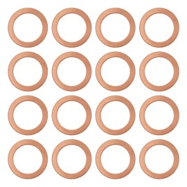 Create idea 30PCS Car Oil Drain Plug Gaskets Copper Crush Washers Oil Sump Plug Washer Flat Washers Plate Rings 20mm OD 14mm ID 1.5mm Thickness