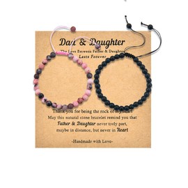 Father Day Gifts for Dad from Daughter Daddy Matching Bracelets Father Appreciation Thank You Wedding Gifts for Father Long Distance Dad and Daughter Gift for Graduation Birthday Fathers Day Stuff