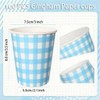 excvalues 100 Pieces 9 oz Gingham Paper Drinking Cups, Plaid