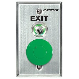 Seco-Larm Enforcer Request-to-Exit Plate with Status LED & Adjustable Buzzer (SD-7217-GSBQ)