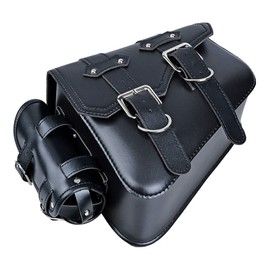 AMOPA amopacorp Motorcycle Black Right Side Solo Saddle Bag and Pannier Storage Compatible with Harley Sportster XL883 XL1200