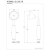 Kingston Brass K105A2 Victorian Hand Shower, 8-3/8 inch Length, Polished
