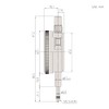 Dial Indicator, Flat End Cover, ISO Design, Gemstone Bearing, Shockproof,