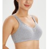 Lemorosy Comfort Cotton Bra for Women Wirefree Full Coverage Plus