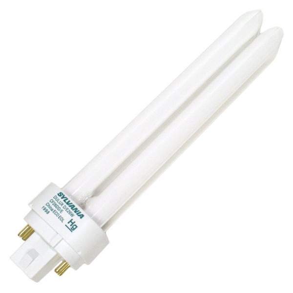 Sylvania 20669 (12-Pack) CF26DD/E/841/ECO 26-Watt Double Tube Compact Fluorescent Light Bulb, 4100K, 1710 Lumens, 82 CRI, T4 Shape, 4-Pin G24q-3 Base