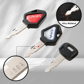 BYPARTSJC 44 Pcs Equipment Keys Master Set,Construction Machinery Key for Caterpillar JohnDeer Hitachi Komastu Volvo Bobcat Case JCB Doosan Kobelco