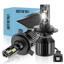 AUTOFAST H4 9003 LED Kit De Faros, 32000LM 160W 600% Súper Brillante Focos LED H4 HB2 Luz Alta Y Baja, Kit Conversión Luces Carro, IP68 Impermeables Antiniebla Auto - 2Piezas