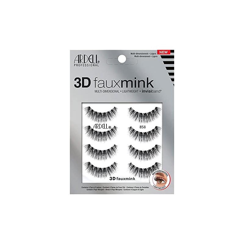 Ardell 3D Faux Mink Lashes 858 4 Pairs