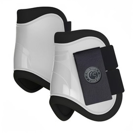 AK Pro-Tec Fetlock Horse Boots Protective Gear and Training Equipment - Equine Boots, Wraps & Accessories AKRS-6068-02 (White, Cob (Medium))
