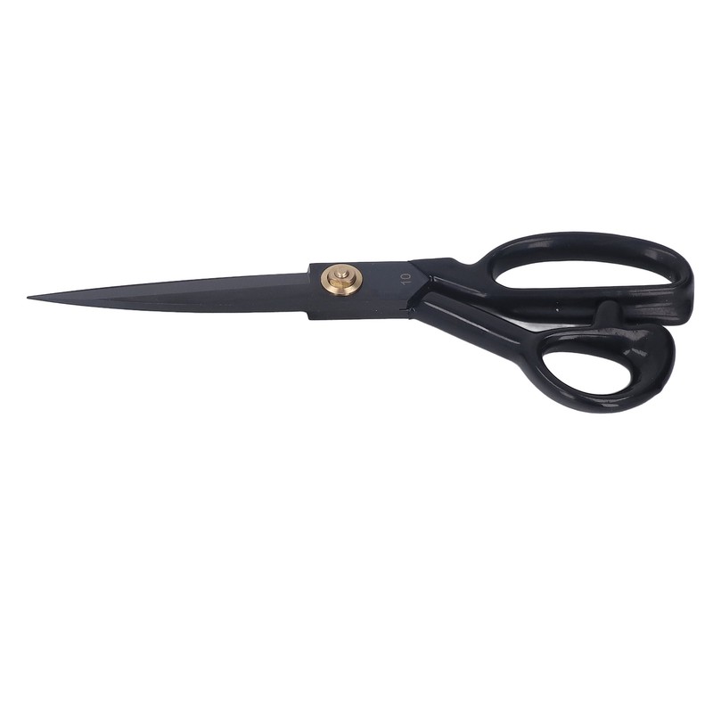 Sewing Scissors 10in Black High Manganese Steel Iron Ergonomic Curved