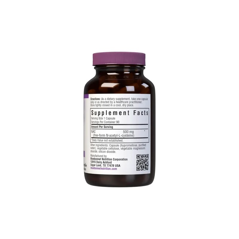 Cápsulas De Vitamina Nac 500 Mg Bluebonnet, 90 Unidades