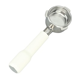 Portafilter, 54mm Good Extraction Easy Removal Bottomless Portafilter for Cafe (White)