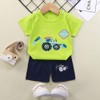 SUPFANS Camisetas y pantalones cortos de dinosaurio para bebés y