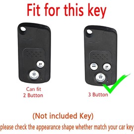 TECART Key Case Fit for Honda Accord CRV Soft TPU Keychain Key Bag Key Shell Accessories Protector 3 Button Purple
