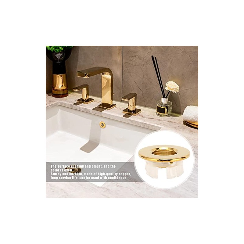 3cm/1.2in Sink Overflow Ring - Brass Material Sturdy Buckle Design