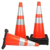 RELIANCER 8PCS 28" Traffic Cones PVC Safety Road Parking Cones