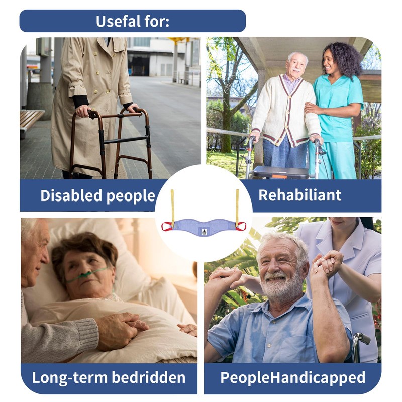 Ehucon Transfer Sling for Elderly/Disabled,Transfer Belt with Handles,Easy Transfer Belts