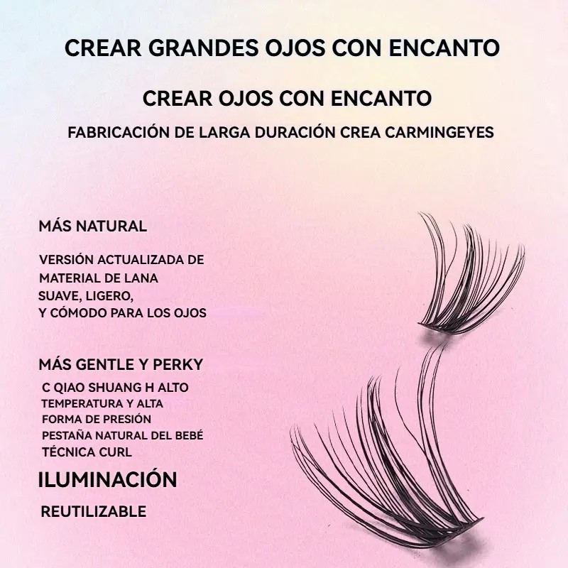 Kit De Pestañas Postizas Diy Extensiones 30d 40d 10~14mm