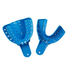 Dental Impression Trays Perforated Plastic Disposable Denture Instruments Tray Upper Lower (Small Upper 6pcs)