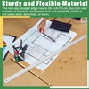 Trandraft 2 Pieces 36 Inch Metal Ruler Stainless Steel Metal