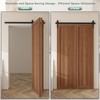 Enconker 48" Bi-Folding Sliding Barn Door Hardware Kit for 2