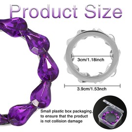 TOMALL Bling Car Engine Start Button Cover Bling Interior Crystal Push Start Button Ring Cap Sparkly Teardrop Gem Ignition Ring Rhinestone Engine Start Stop Trim Decorations Universal for Car (Purple)