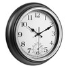 JoFomp Large Waterproof Outdoor Clock with Thermometer Combo - 12